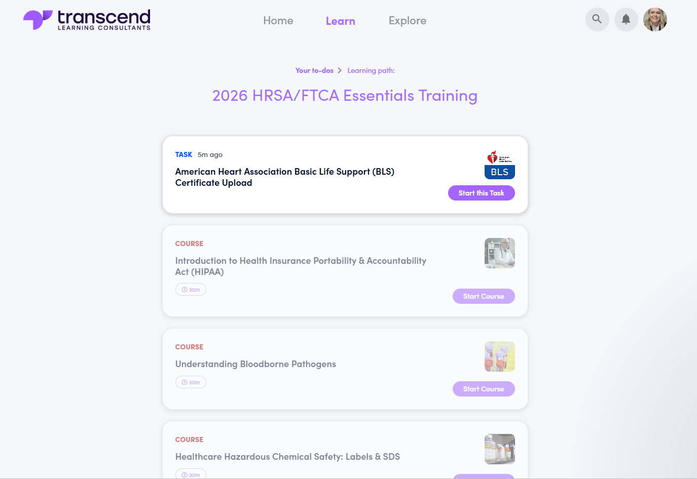 HRSA/FTCA Learning Path